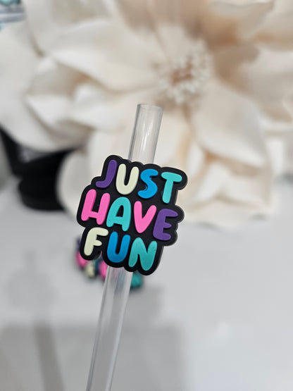 Just Have fun Straw/pencil or pen charms