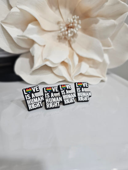 Love is a human right Straw/pencil or pen charms