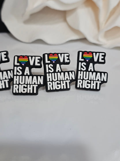 Love is a human right Straw/pencil or pen charms