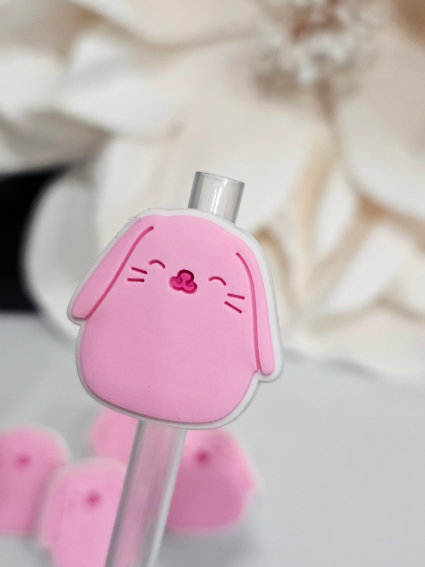 Pink squishmallows Straw/pencil or pen charms