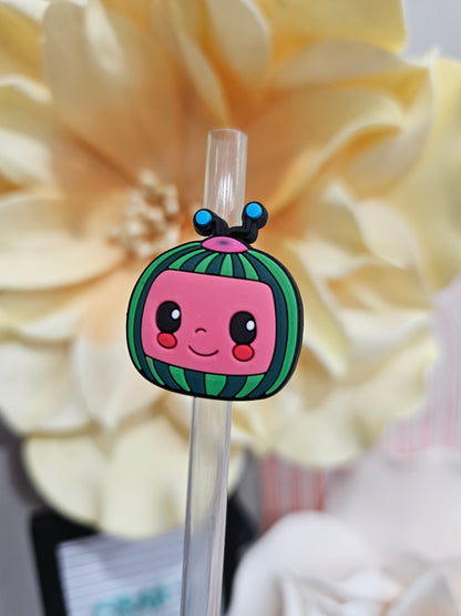 Cocomelon Straw/pencil or pen charms