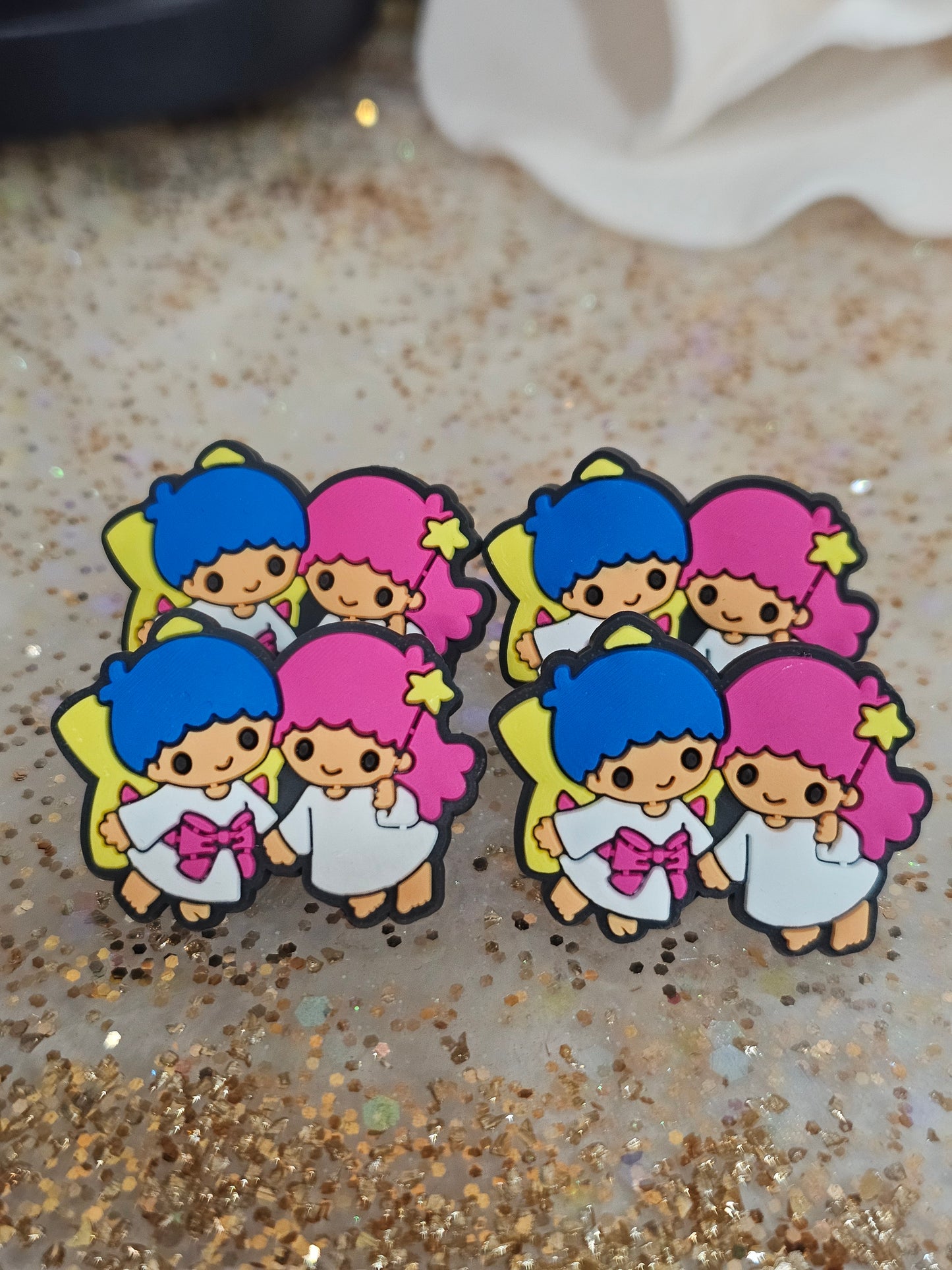 Little twin star Straw/pencil or pen charms