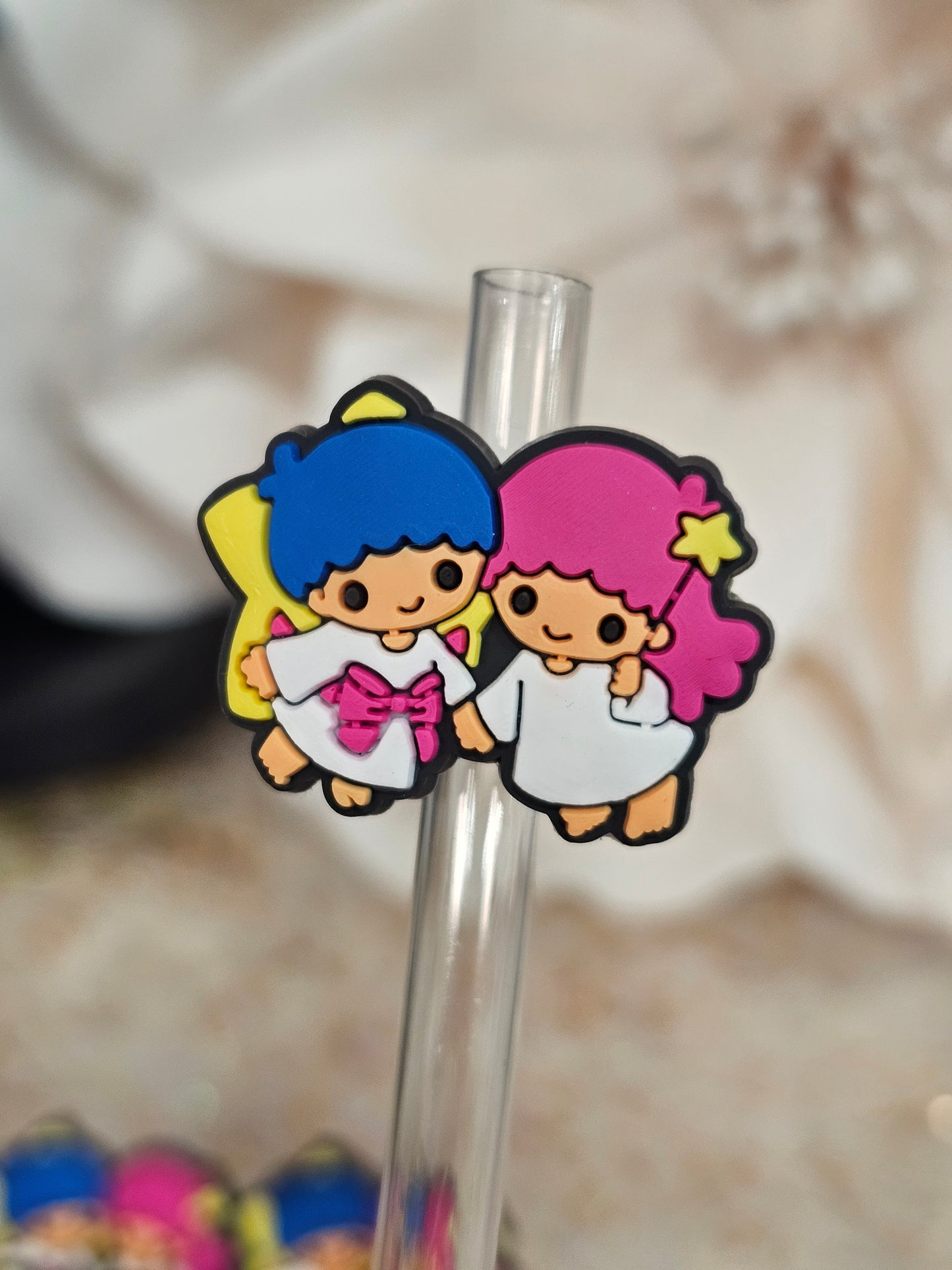 Little twin star Straw/pencil or pen charms