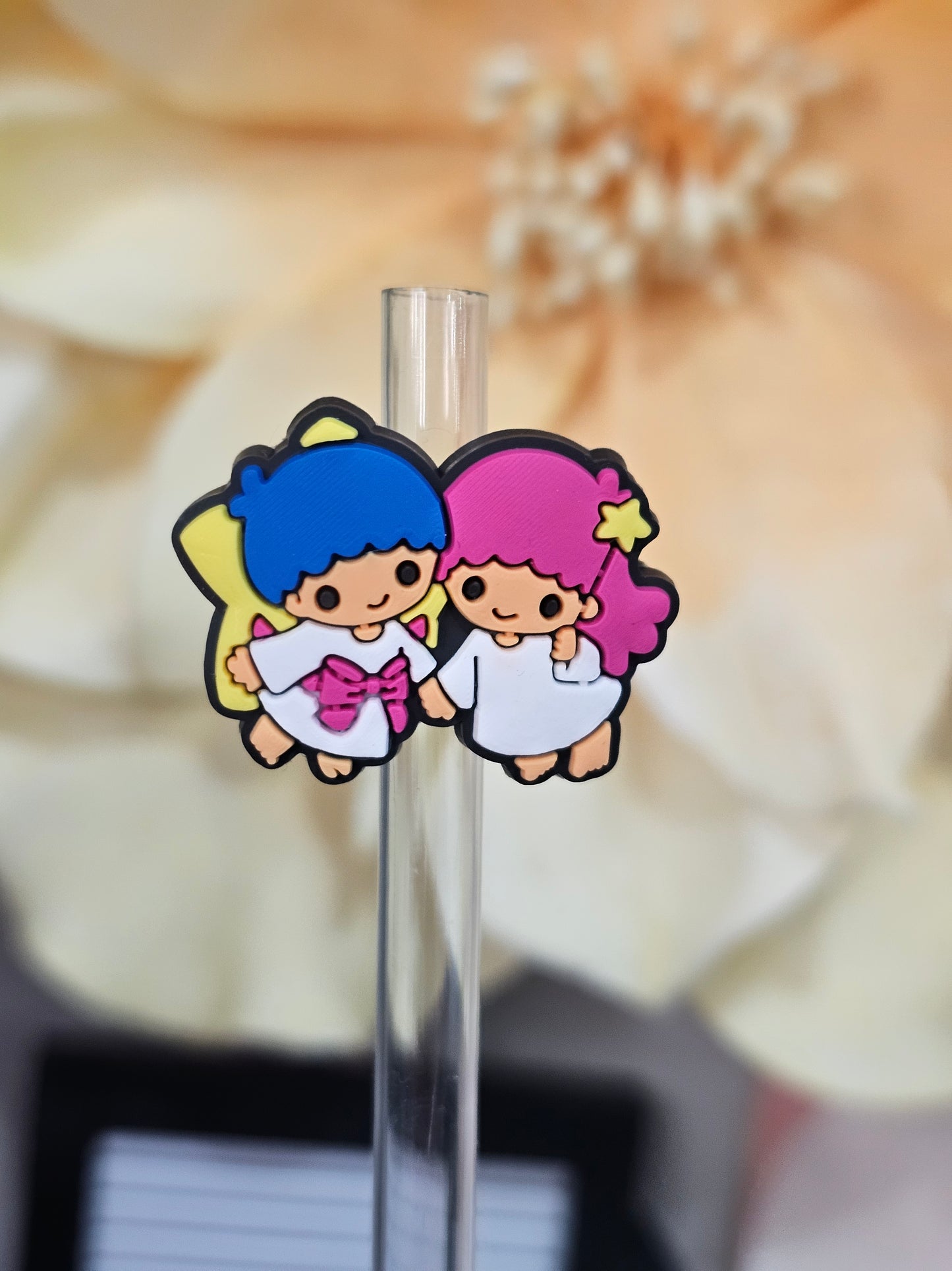 Little twin star Straw/pencil or pen charms