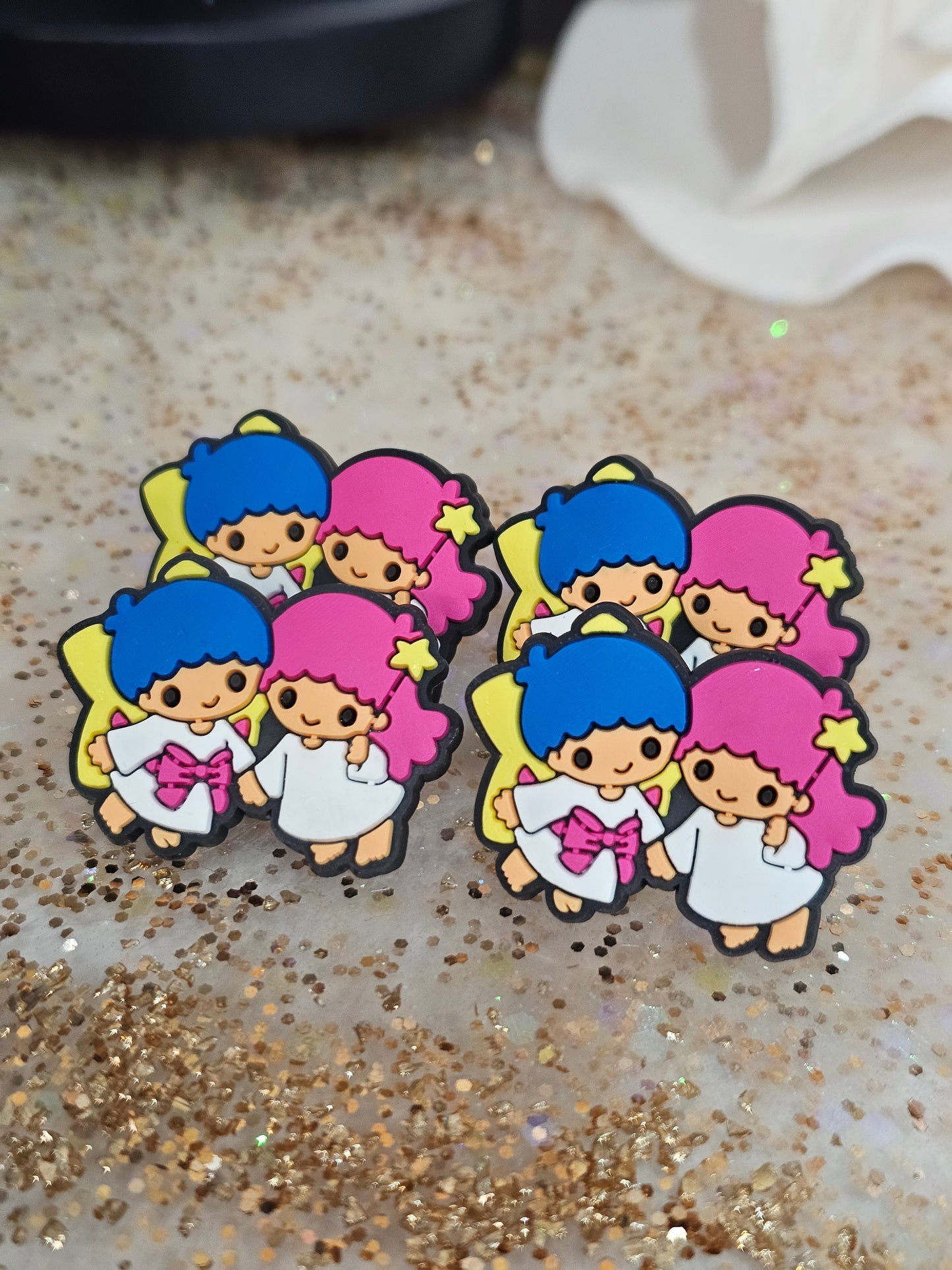 Little twin star Straw/pencil or pen charms