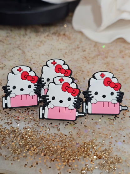 Hello kitty nurse Straw/pencil or pen charms