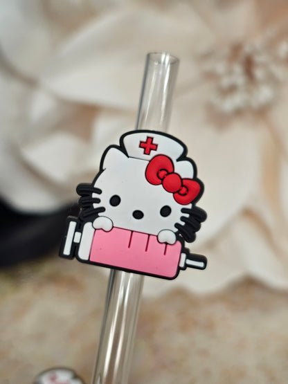 Hello kitty nurse Straw/pencil or pen charms