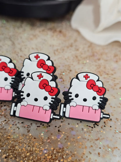 Hello kitty nurse Straw/pencil or pen charms