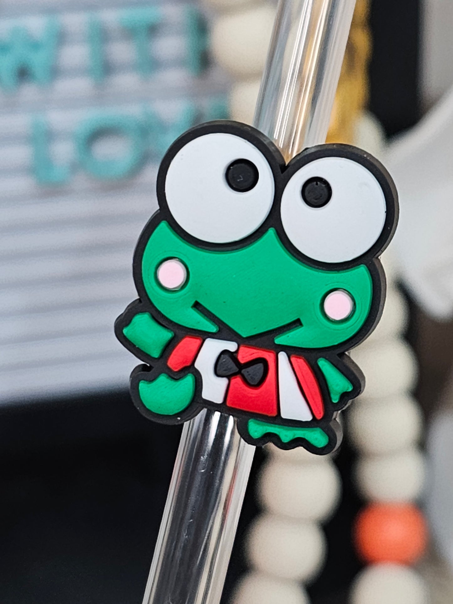 Keroppi 001 Straw/pencil or pen charms