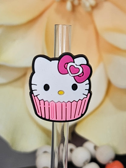 Hello Kitty Cupcake Straw/pencil or pen charms