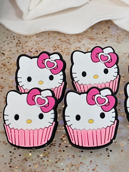 Hello Kitty Cupcake Straw/pencil or pen charms