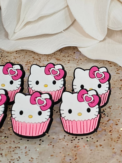 Hello Kitty Cupcake Straw/pencil or pen charms