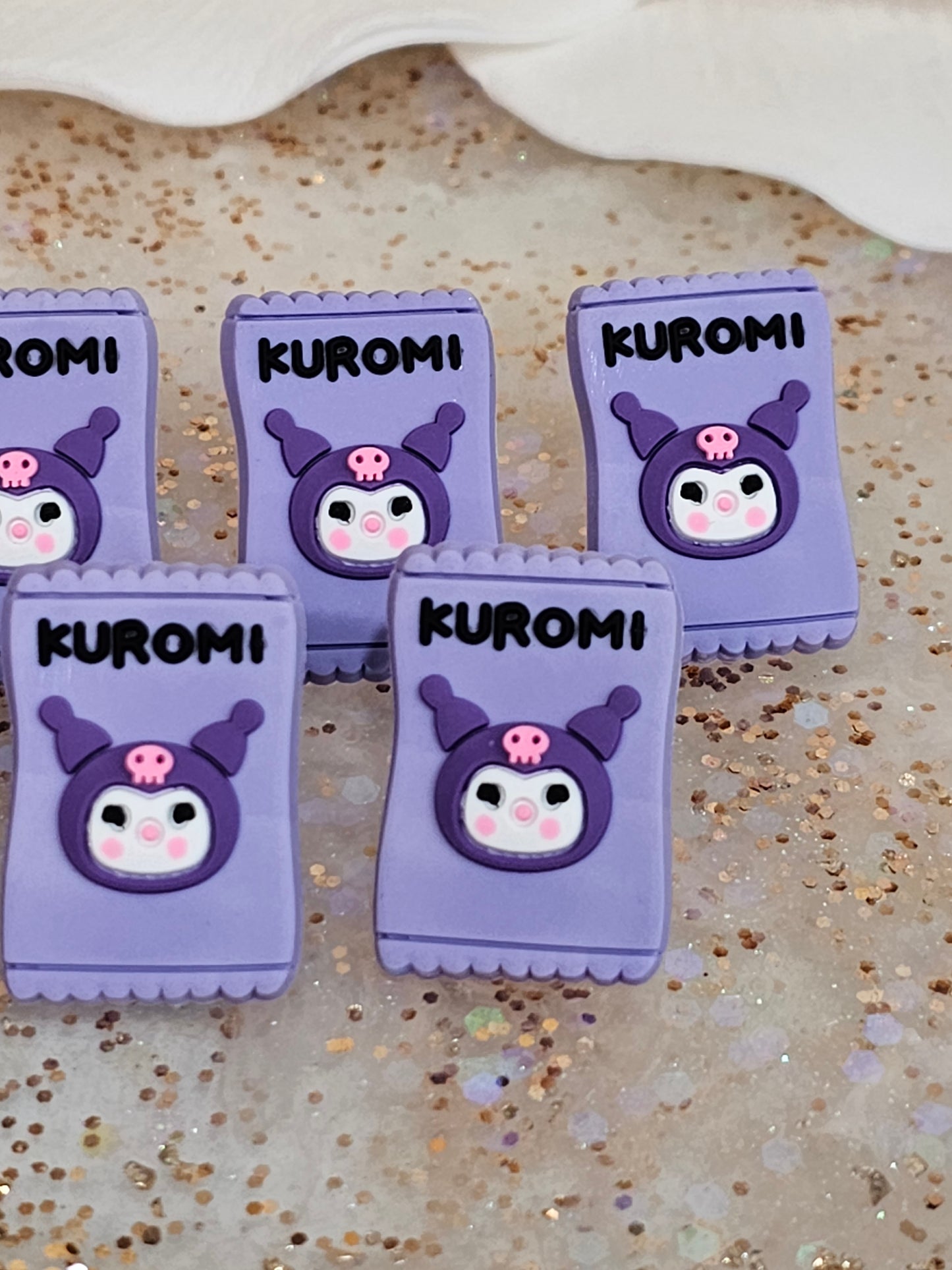 Kuromi Candy- Straw/pencil or pen charms