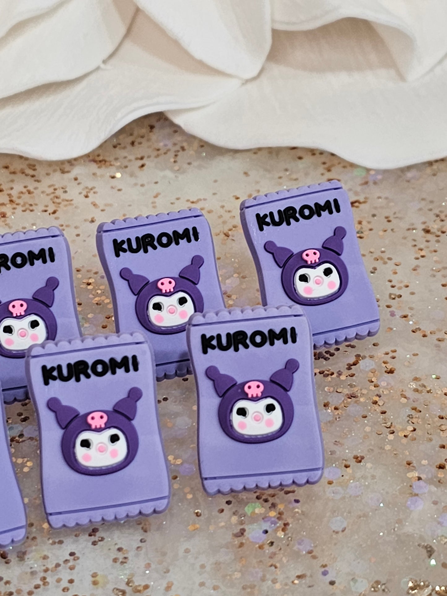 Kuromi Candy- Straw/pencil or pen charms