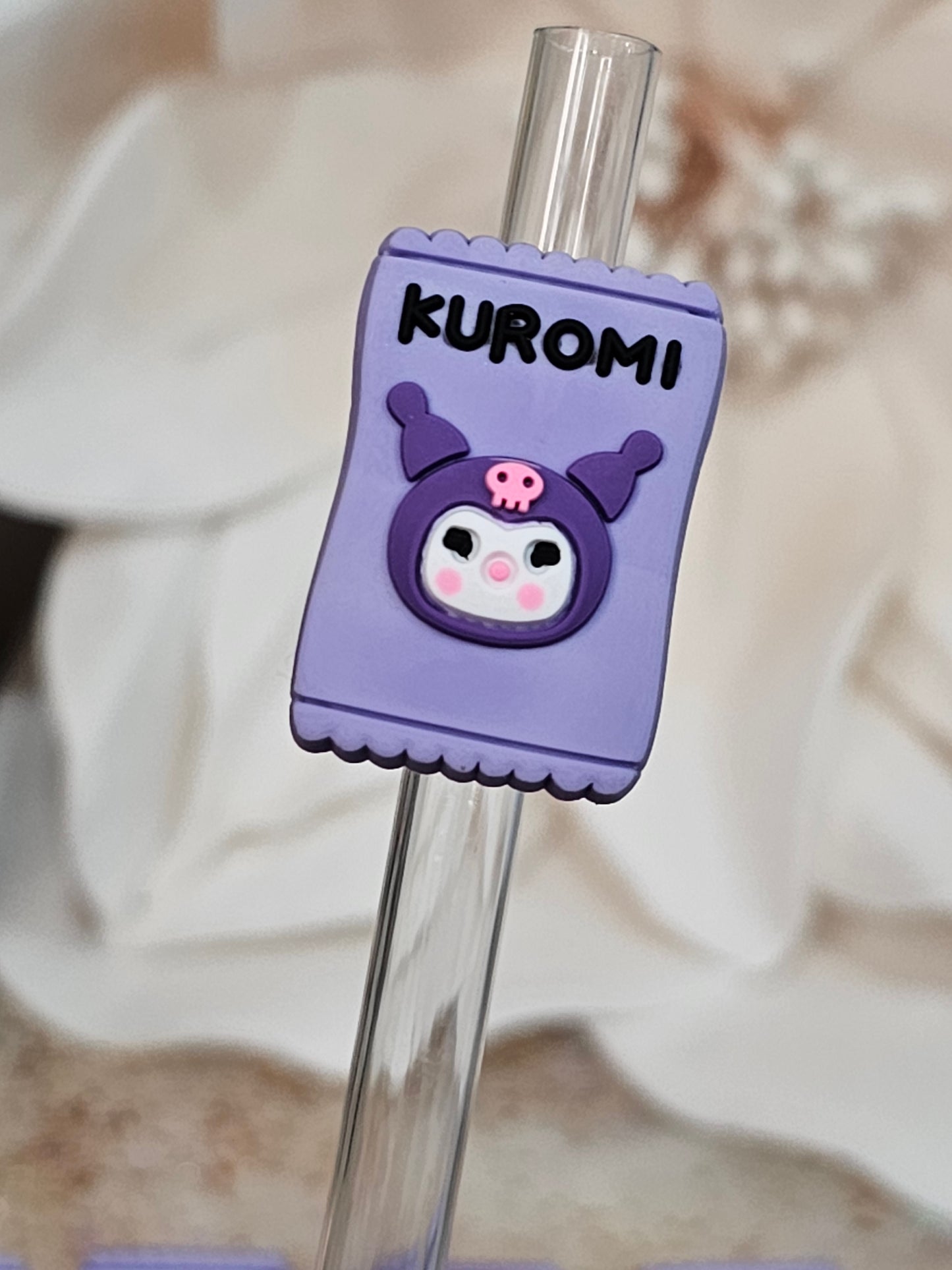 Kuromi Candy- Straw/pencil or pen charms