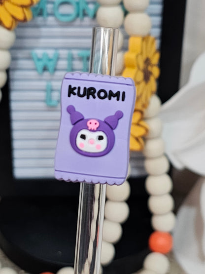 Kuromi Candy- Straw/pencil or pen charms