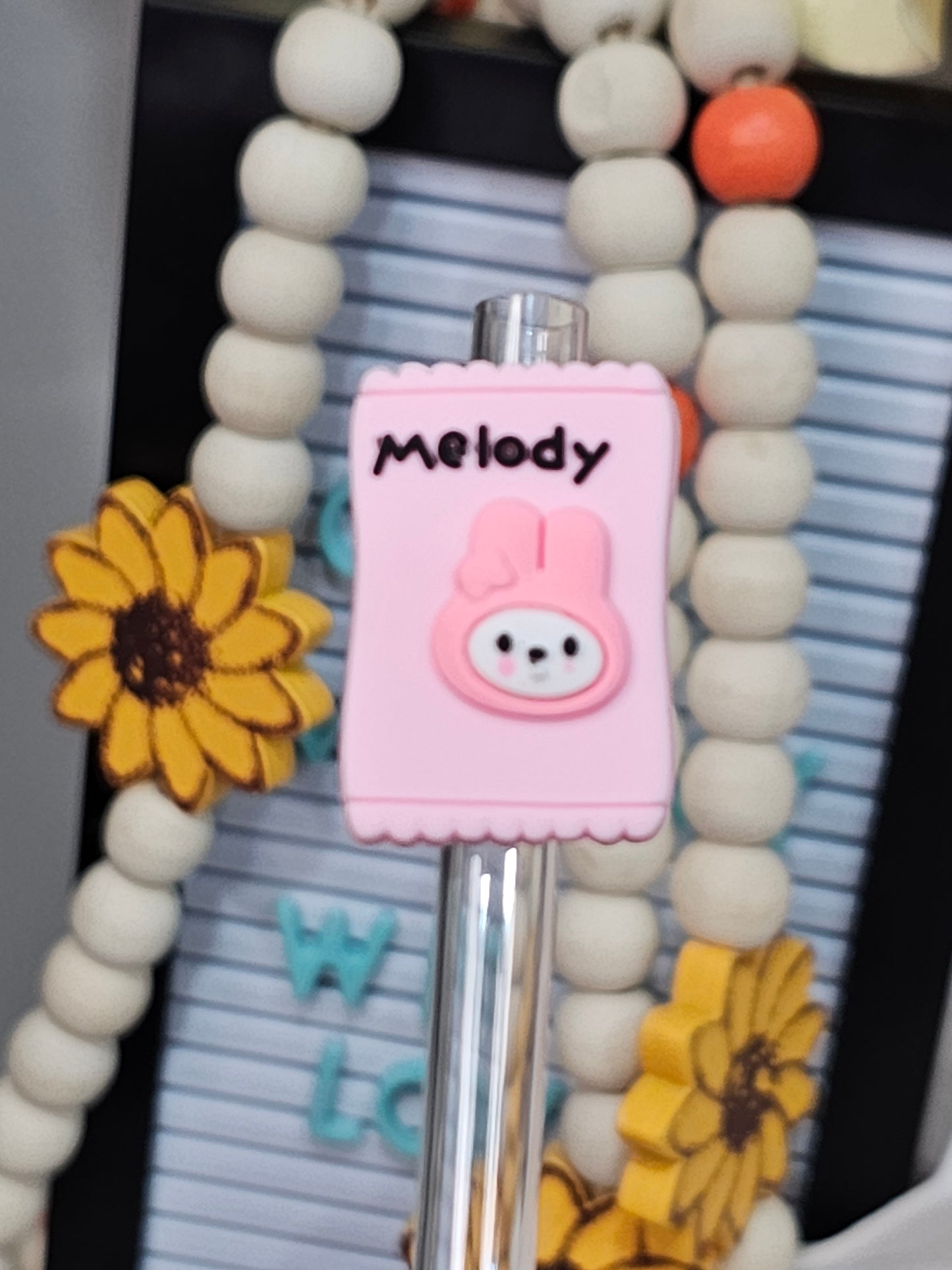 Melody Candy- Straw/pencil or pen charms