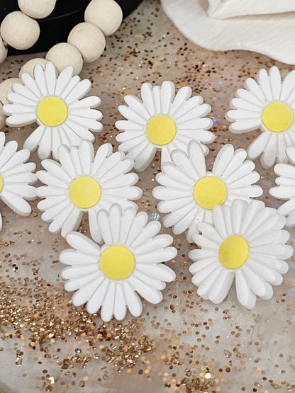 Daisy flowers Straw/pencil or pen charms