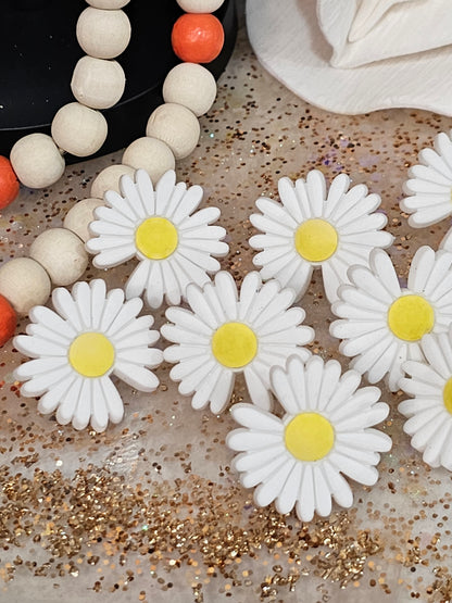 Daisy flowers Straw/pencil or pen charms