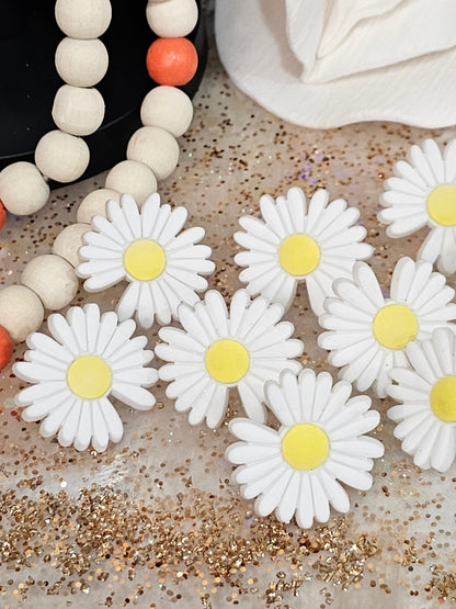 Daisy flowers Straw/pencil or pen charms