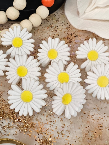 Daisy flowers Straw/pencil or pen charms