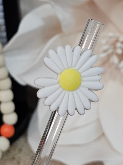 Daisy flowers Straw/pencil or pen charms