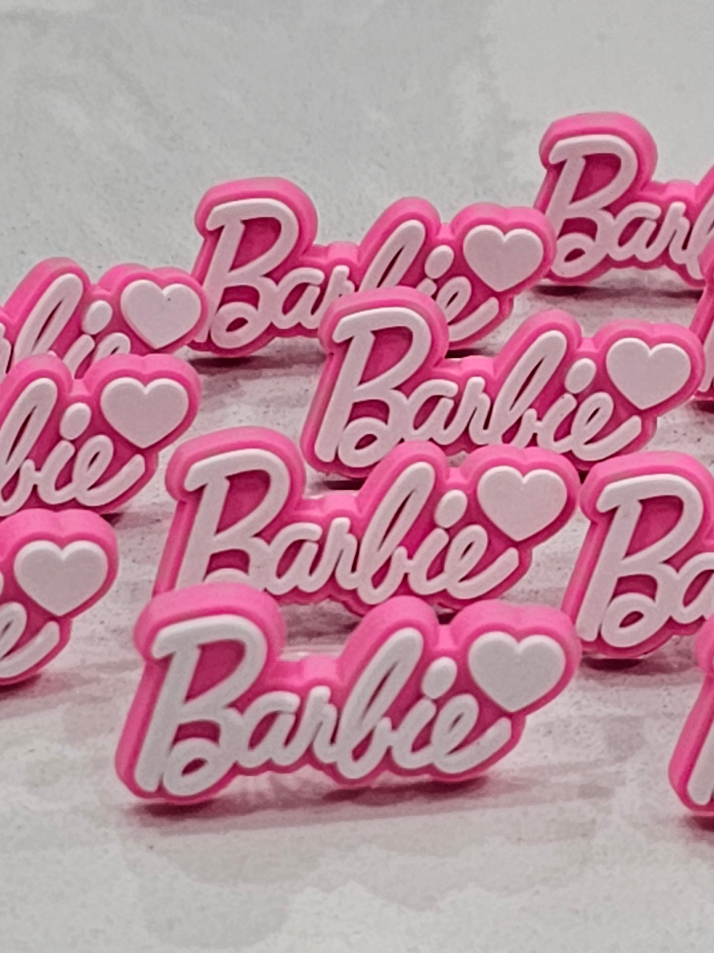 Barbie small heart Straw/pencil or pen charms