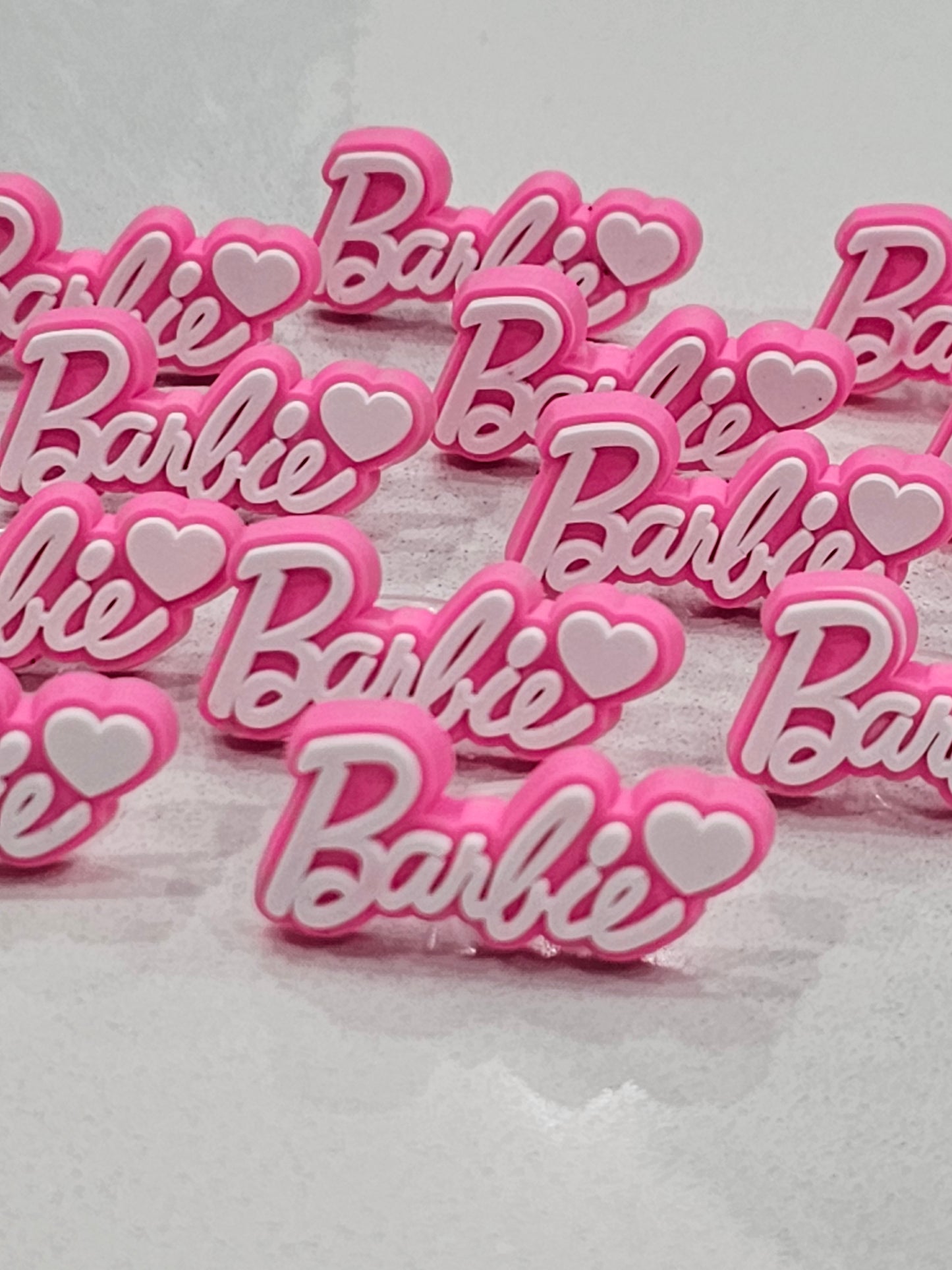 Barbie small heart Straw/pencil or pen charms