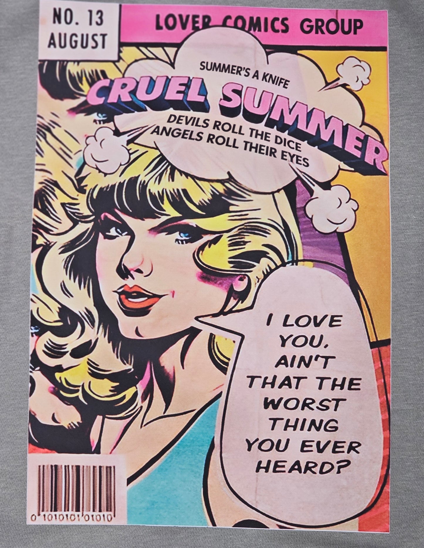 TS comic cruel summer 10 x 13inches DTF Transfer