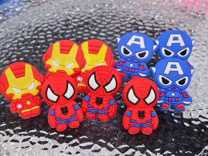 Super heroes set of 9pcs/ straw- pencil topper