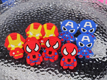 Super heroes set of 9pcs/ straw- pencil topper