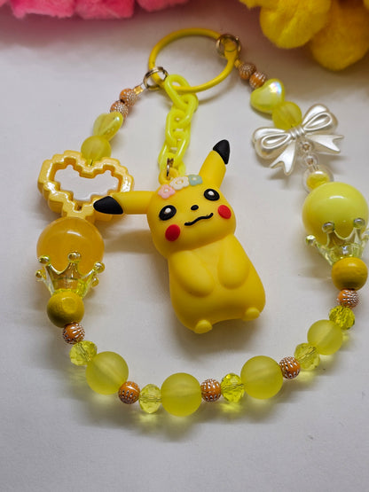 Pikachu yellow theme- cellphone strap chain