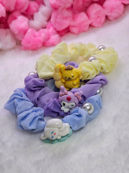 Sanrio Scrunchies with pearl accent