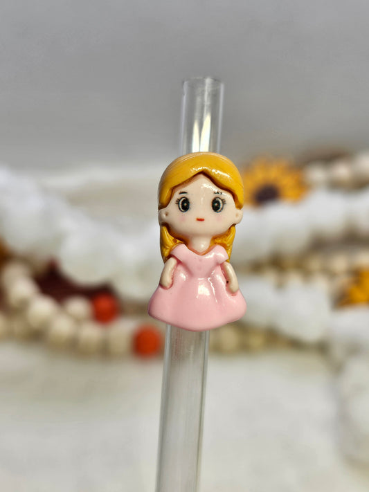 Resin charm Princess Aurora  Straw/pencil or pen charms