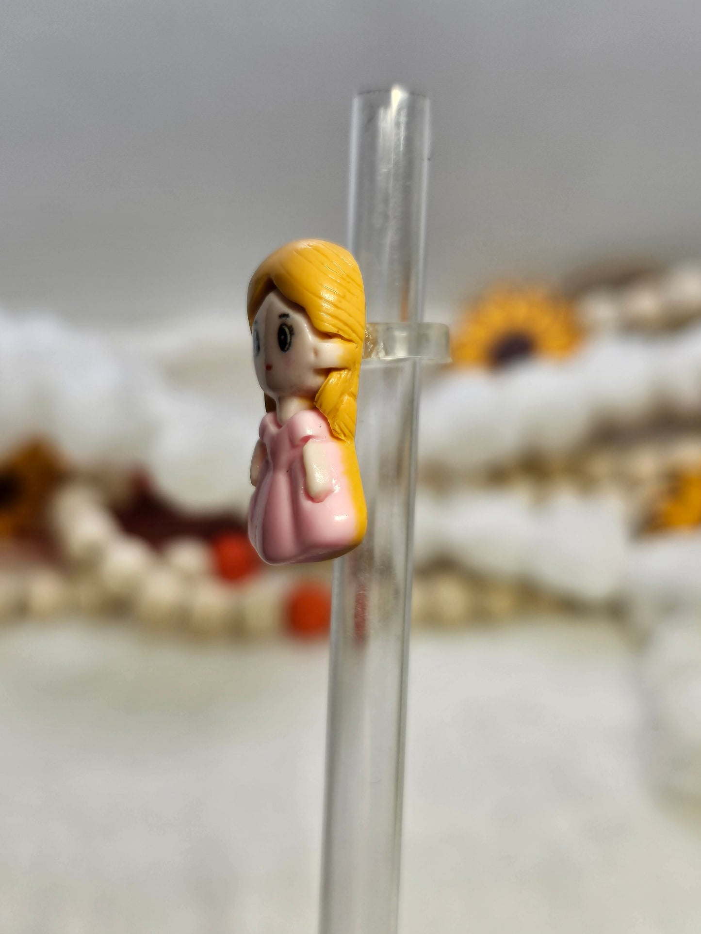 Resin charm Princess Aurora  Straw/pencil or pen charms