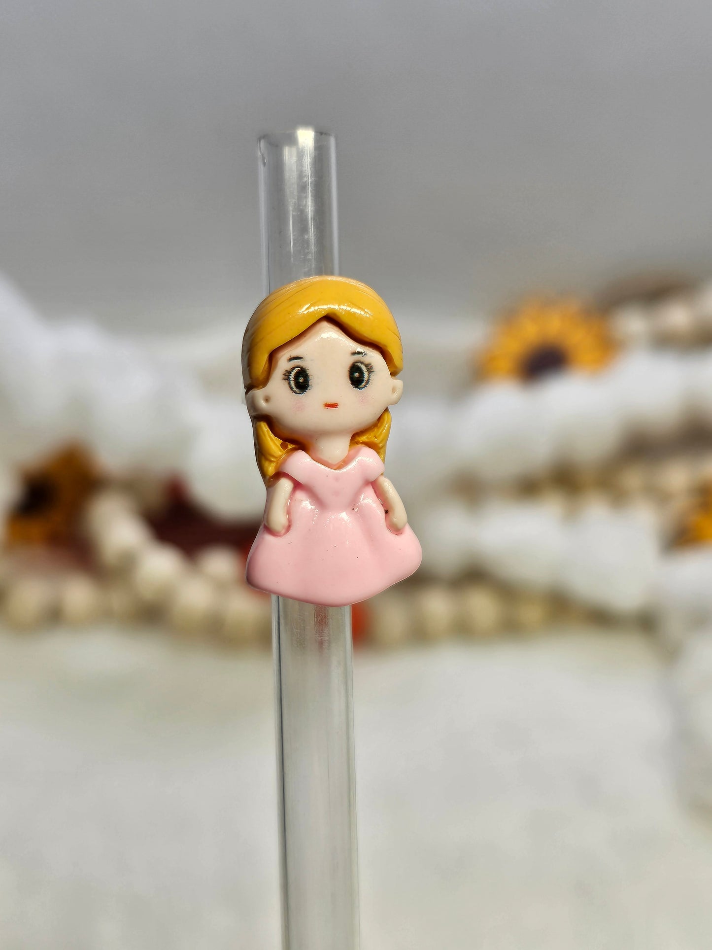 Resin charm Princess Aurora  Straw/pencil or pen charms