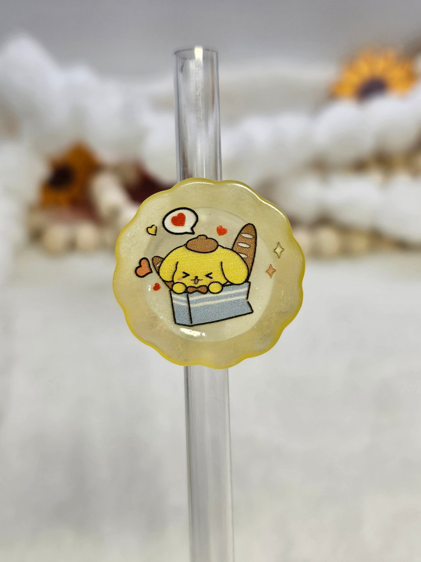 Purin Straw/pencil or pen charms