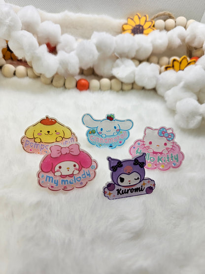 Acrylics sanrio bundle 5pcs - Straw/pencil or pen charms