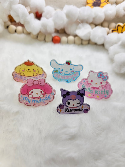 Acrylics sanrio bundle 5pcs - Straw/pencil or pen charms