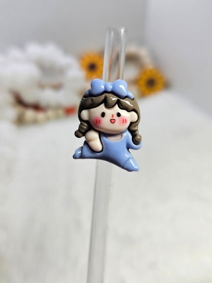 Resin charm Yoga girl 02 Straw/pencil or pen charms