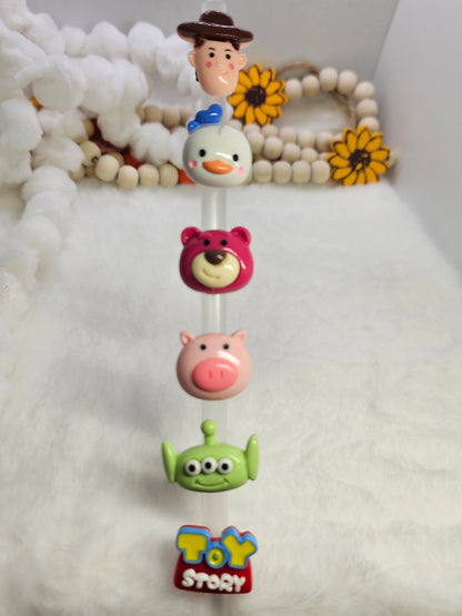 Resin charm toy story bundle 6pcs Straw/pencil or pen charms