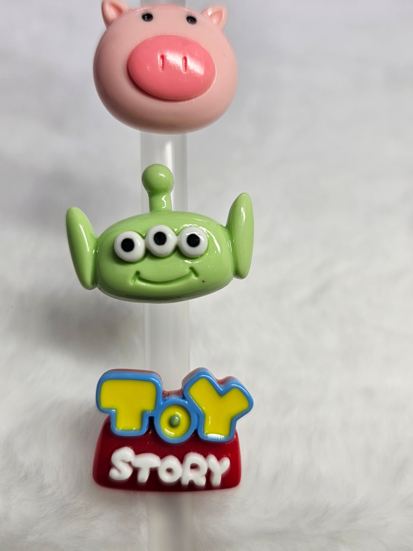 Resin charm toy story bundle 6pcs Straw/pencil or pen charms