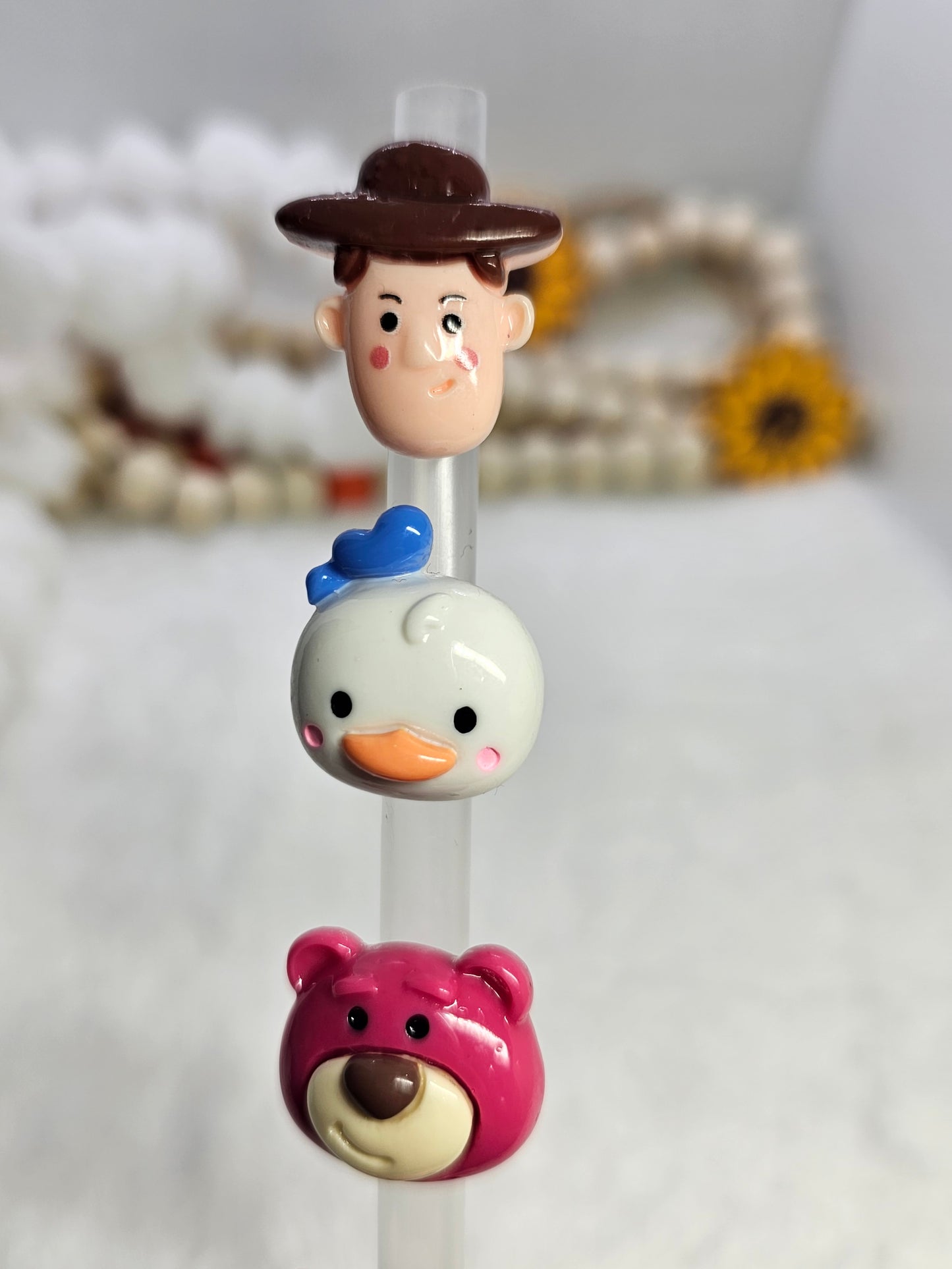 Resin charm toy story bundle 6pcs Straw/pencil or pen charms