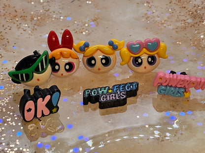 Powerpuff girls bundle 7pcs - Straw/pencil or pen charms