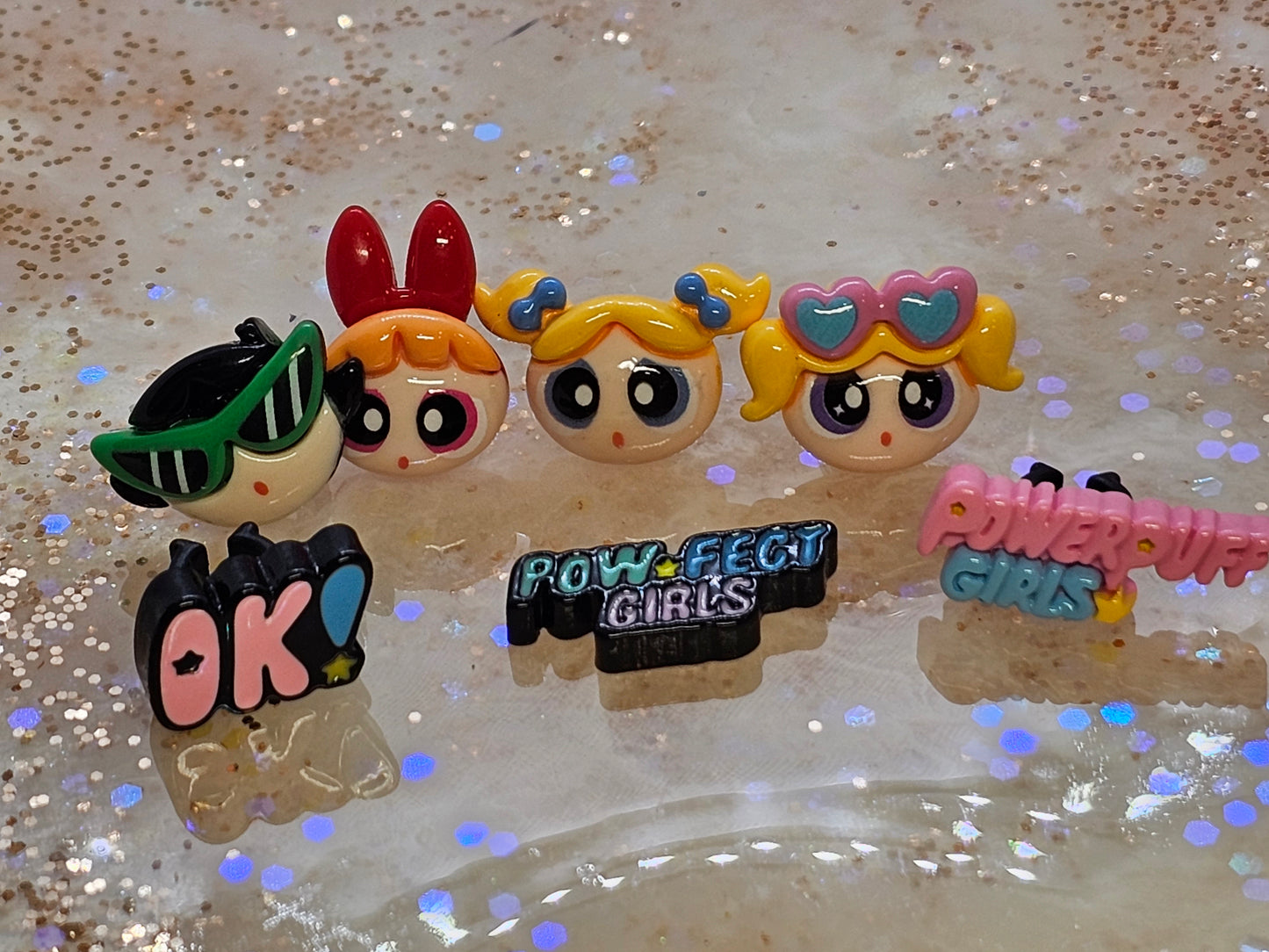 Powerpuff girls bundle 7pcs - Straw/pencil or pen charms