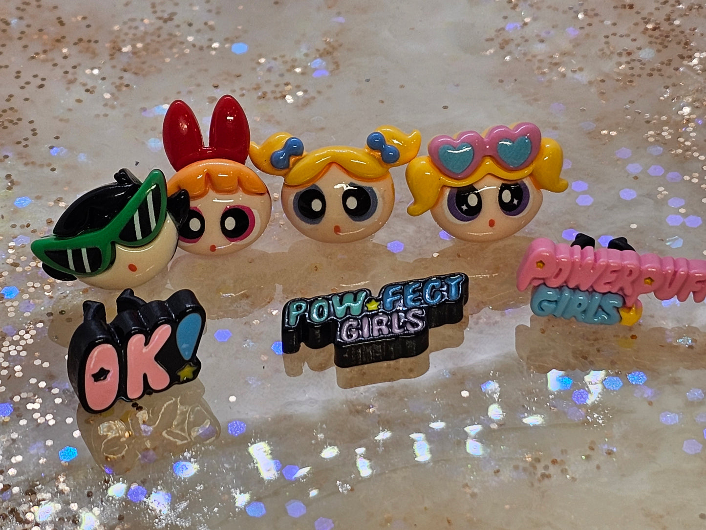 Powerpuff girls bundle 7pcs - Straw/pencil or pen charms