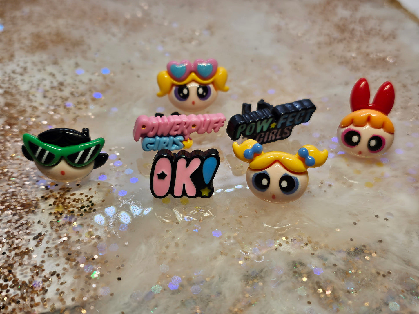 Powerpuff girls bundle 7pcs - Straw/pencil or pen charms