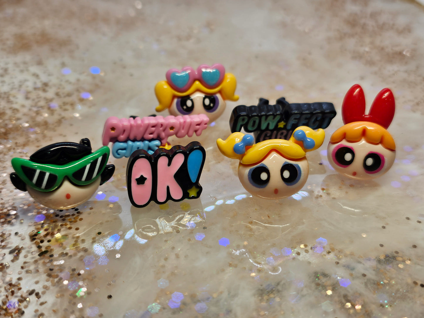 Powerpuff girls bundle 7pcs - Straw/pencil or pen charms