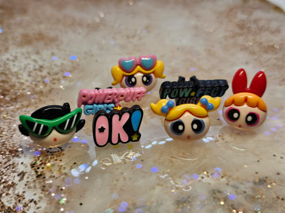 Powerpuff girls bundle 7pcs - Straw/pencil or pen charms