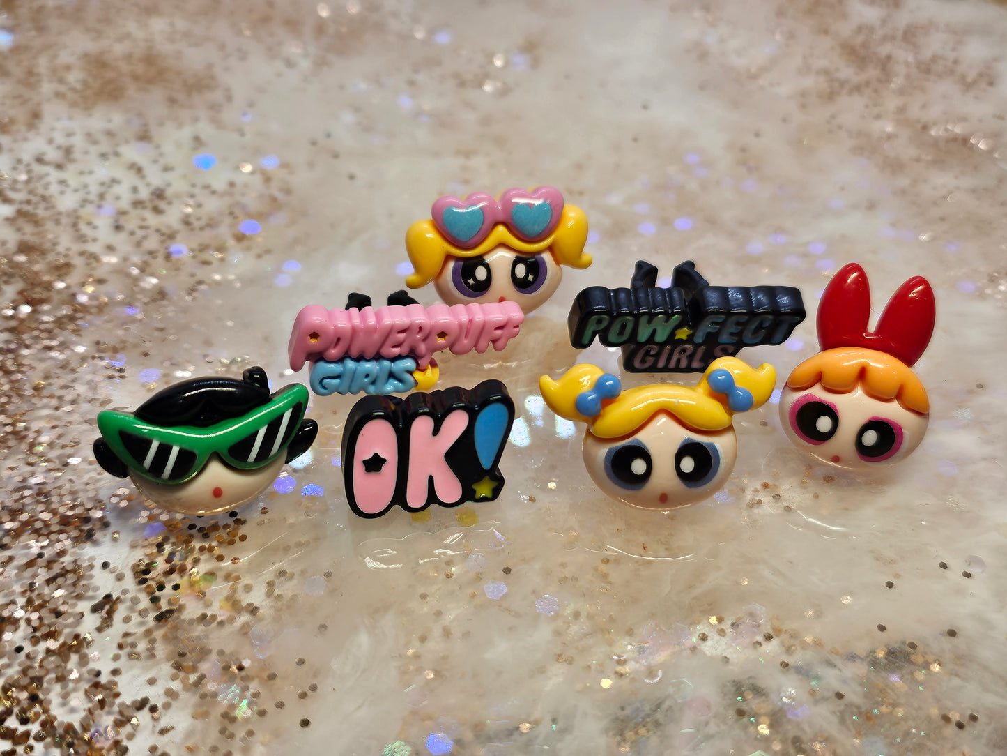 Powerpuff girls bundle 7pcs - Straw/pencil or pen charms